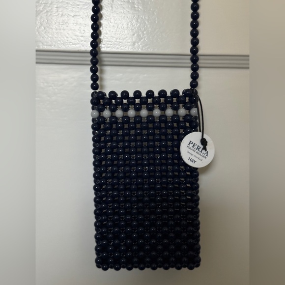 Perla Beaded Phone Holder Hay Blue Design Ana Krai NWT - Picture 1 of 6